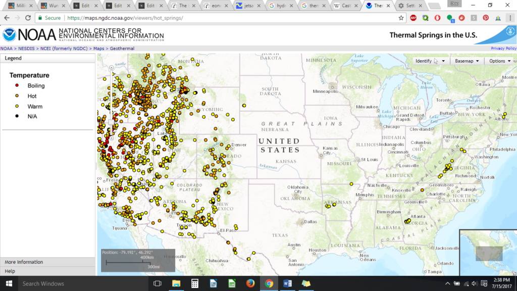 NOAA online hot spring map