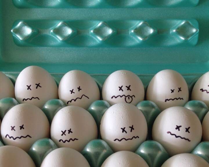 unhappy eggs