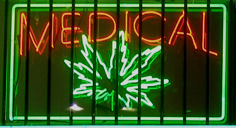 medical marijuana neon sign